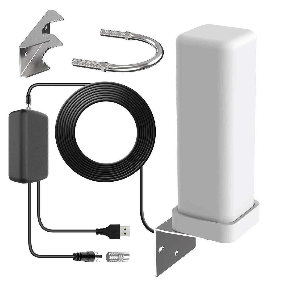 Antena Exterior Amplificada 360° Premium 2025 HDTV Rango Extra de 460 Millas