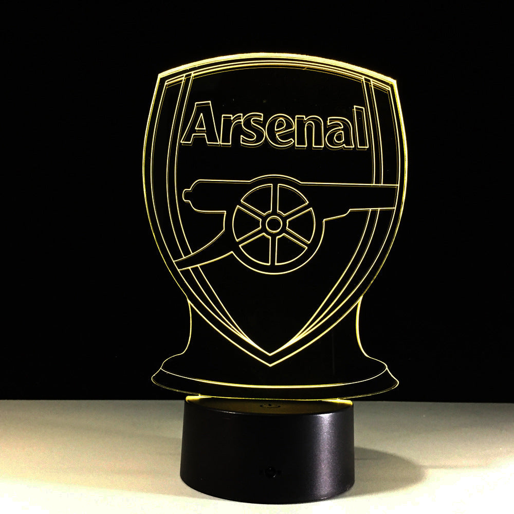 Lámpara de Ilusión Óptica 3D del Arsenal de Fútbol
