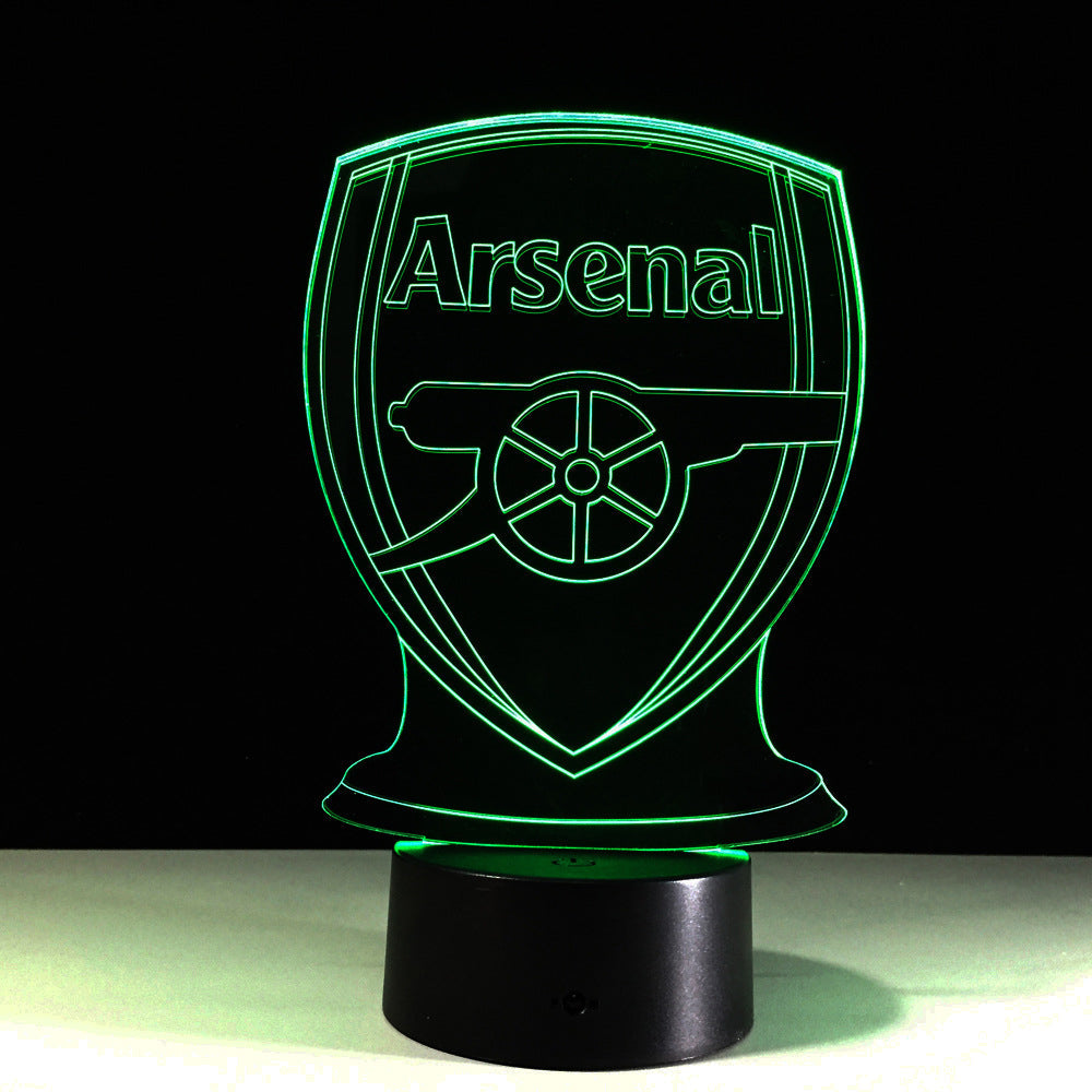 Lámpara de Ilusión Óptica 3D del Arsenal de Fútbol