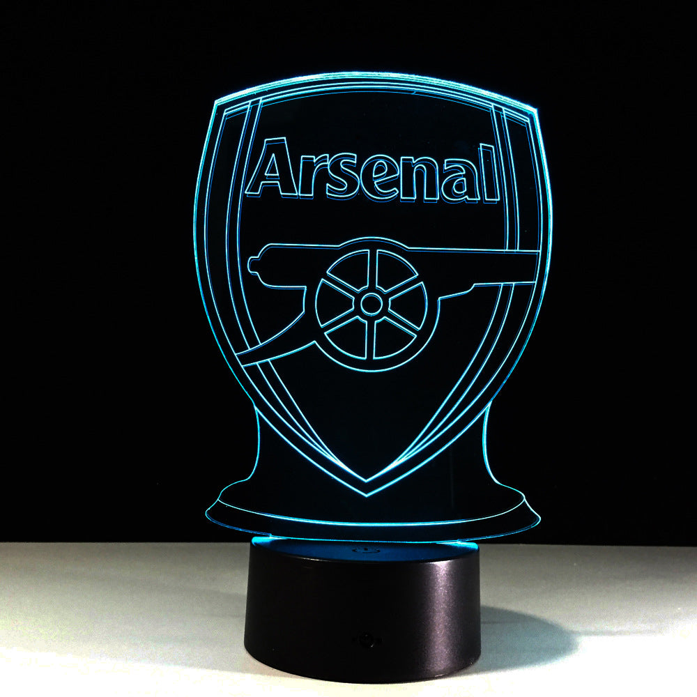 Lámpara de Ilusión Óptica 3D del Arsenal de Fútbol