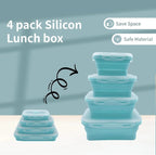 FOODSTACK – Juego de fiambreras de silicona plegables sin BPA
