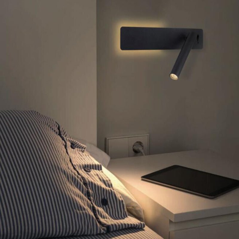 TWIRLLITE – Lámpara LED giratoria para iluminación de cama ajustable