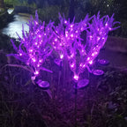 Moderna Luz Exterior LED de Lavanda Falsa Solar Impermeable de Acero Inoxidable PC y ABS para Jardín y Terraza