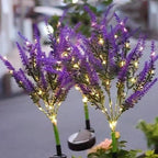 Moderna Luz Exterior LED de Lavanda Falsa Solar Impermeable de Acero Inoxidable PC y ABS para Jardín y Terraza