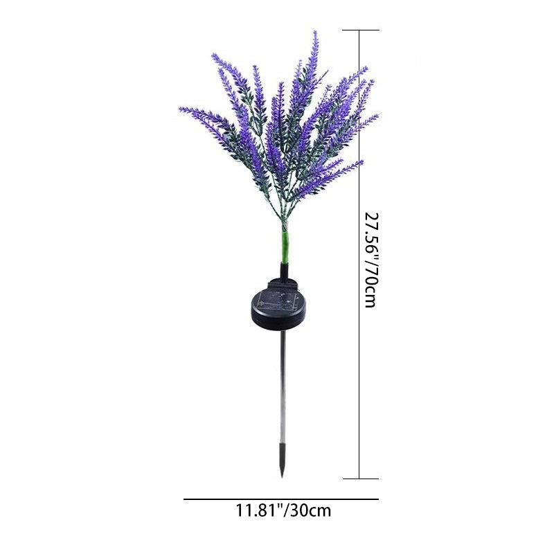 Moderna Luz Exterior LED de Lavanda Falsa Solar Impermeable de Acero Inoxidable PC y ABS para Jardín y Terraza