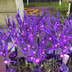 Moderna Luz Exterior LED de Lavanda Falsa Solar Impermeable de Acero Inoxidable PC y ABS para Jardín y Terraza