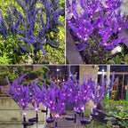 Moderna Luz Exterior LED de Lavanda Falsa Solar Impermeable de Acero Inoxidable PC y ABS para Jardín y Terraza