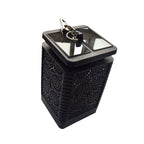 Lámpara rectangular retro contemporánea solar impermeable con llama ABS LED iluminación paisajística luz exterior para exteriores