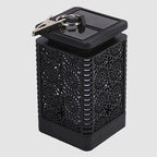 Lámpara rectangular retro contemporánea solar impermeable con llama ABS LED iluminación paisajística luz exterior para exteriores