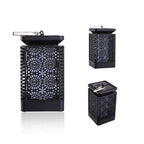 Lámpara rectangular retro contemporánea solar impermeable con llama ABS LED iluminación paisajística luz exterior para exteriores