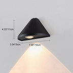 Lámpara de pared LED de aluminio con lente impermeable en triángulo minimalista moderno para patio exterior