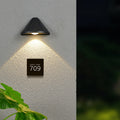 Lámpara de pared LED de aluminio con lente impermeable en triángulo minimalista moderno para patio exterior