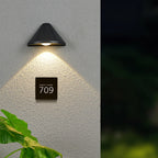 Lámpara de pared LED de aluminio con lente impermeable en triángulo minimalista moderno para patio exterior