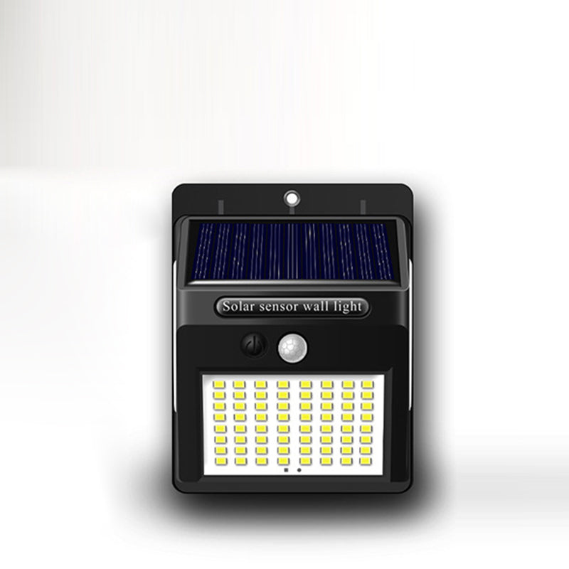 Simplicidad Moderna Solar Impermeable Sensor de Movimiento ABS Lámpara de Pared LED Rectangular para Patio Exterior