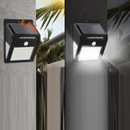 Simplicidad Moderna Solar Impermeable Sensor de Movimiento ABS Lámpara de Pared LED Rectangular para Patio Exterior