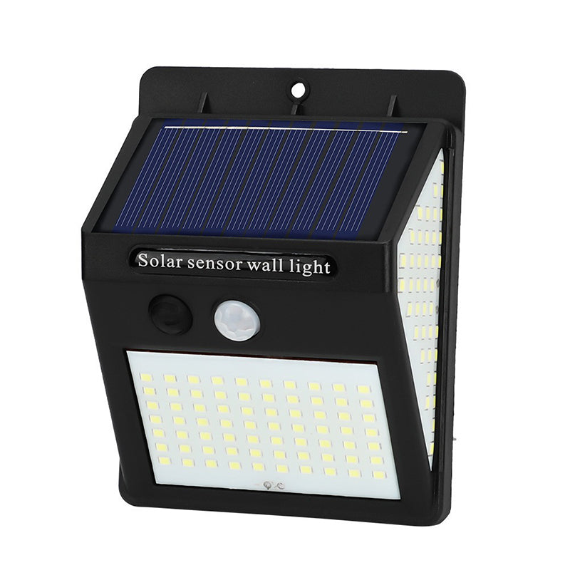 Simplicidad Moderna Solar Impermeable Sensor de Movimiento ABS Lámpara de Pared LED Rectangular para Patio Exterior