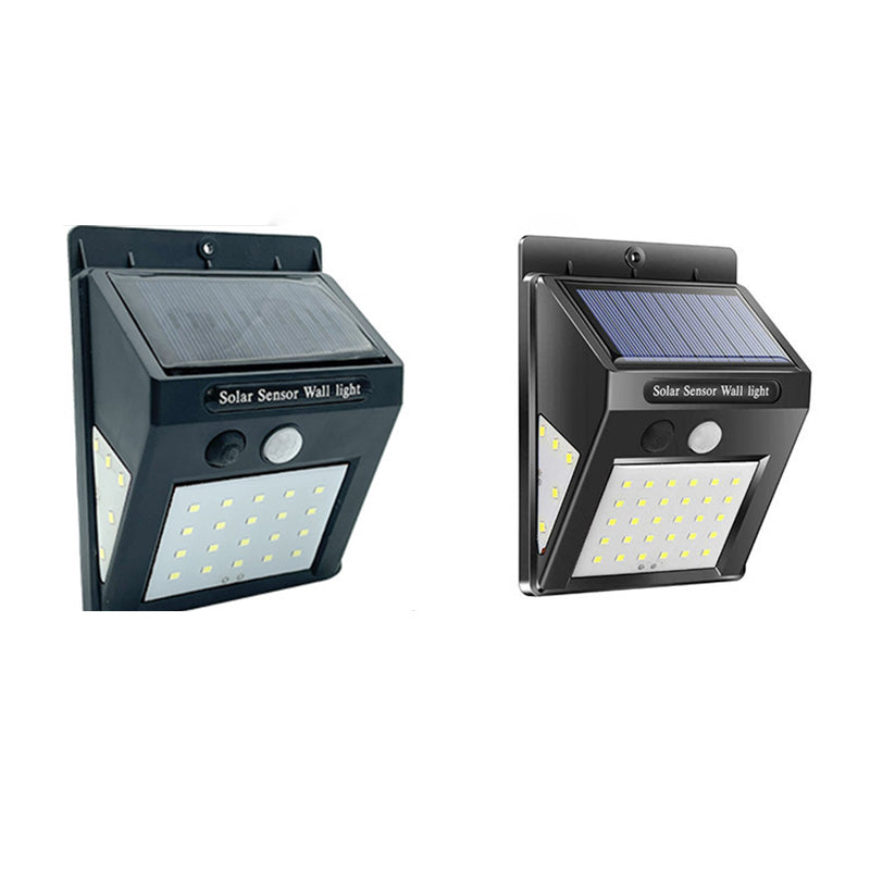 Simplicidad Moderna Solar Impermeable Sensor de Movimiento ABS Lámpara de Pared LED Rectangular para Patio Exterior