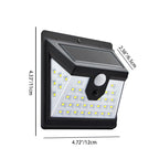Simplicidad Moderna Solar Impermeable Sensor de Movimiento ABS Lámpara de Pared LED Rectangular para Patio Exterior