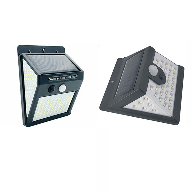 Simplicidad Moderna Solar Impermeable Sensor de Movimiento ABS Lámpara de Pared LED Rectangular para Patio Exterior