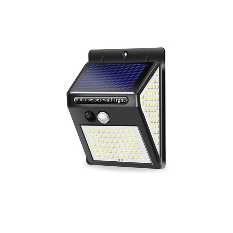 Simplicidad Moderna Solar Impermeable Sensor de Movimiento ABS Lámpara de Pared LED Rectangular para Patio Exterior