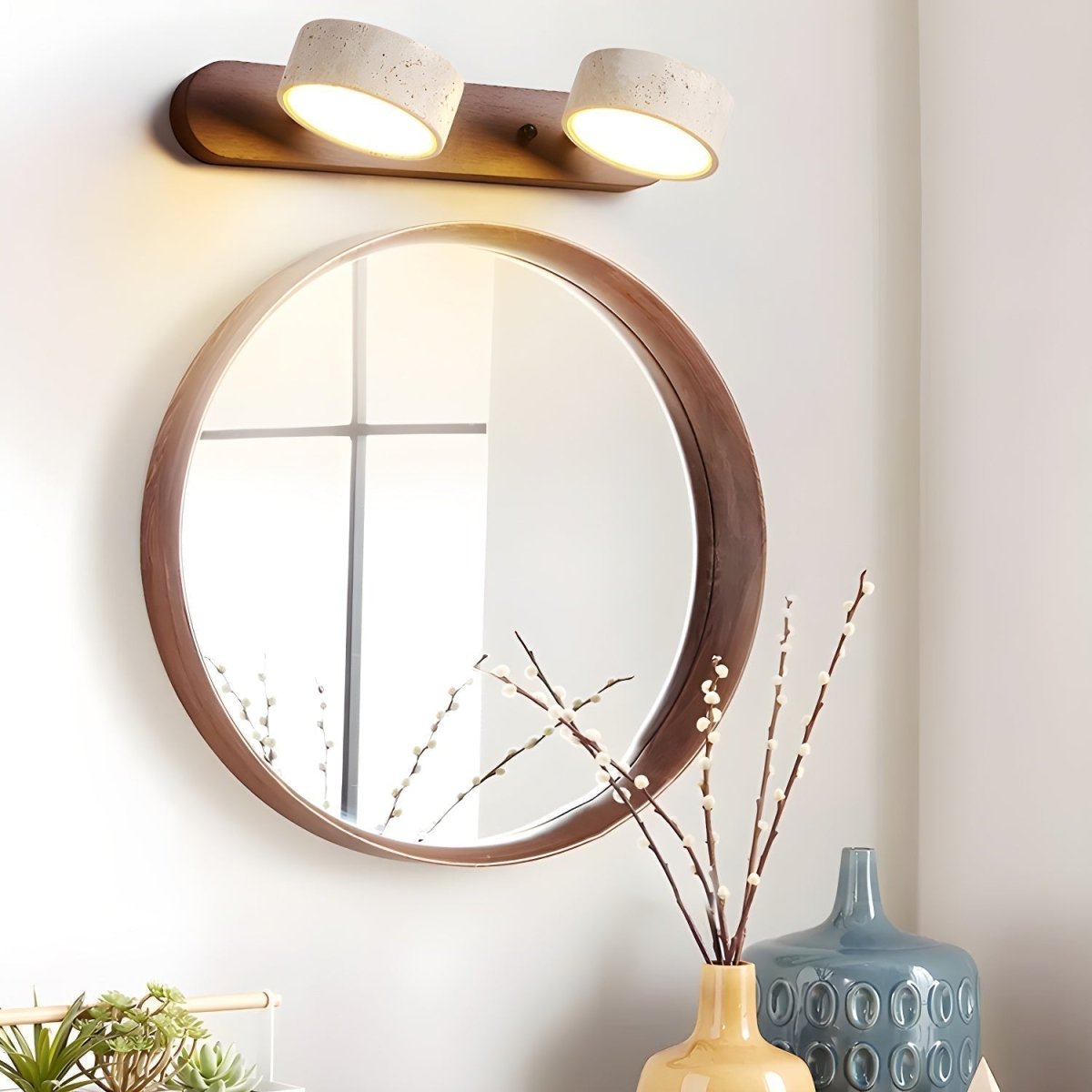 AVERRA – Applique murale LED en travertin pour un luxe architectural