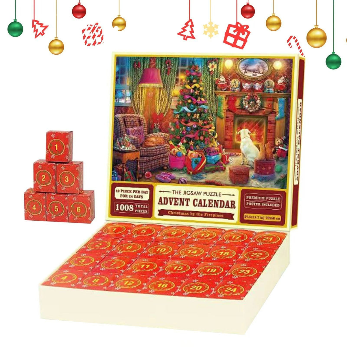1008PCS Rompecabezas de Navidad Calendario de Adviento - Regalo de Navidad