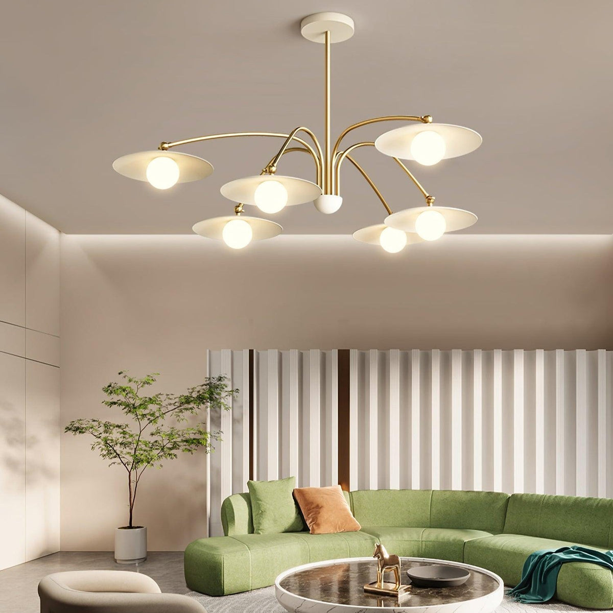 Elara | Lámpara de cristal y hierro estilo art déco