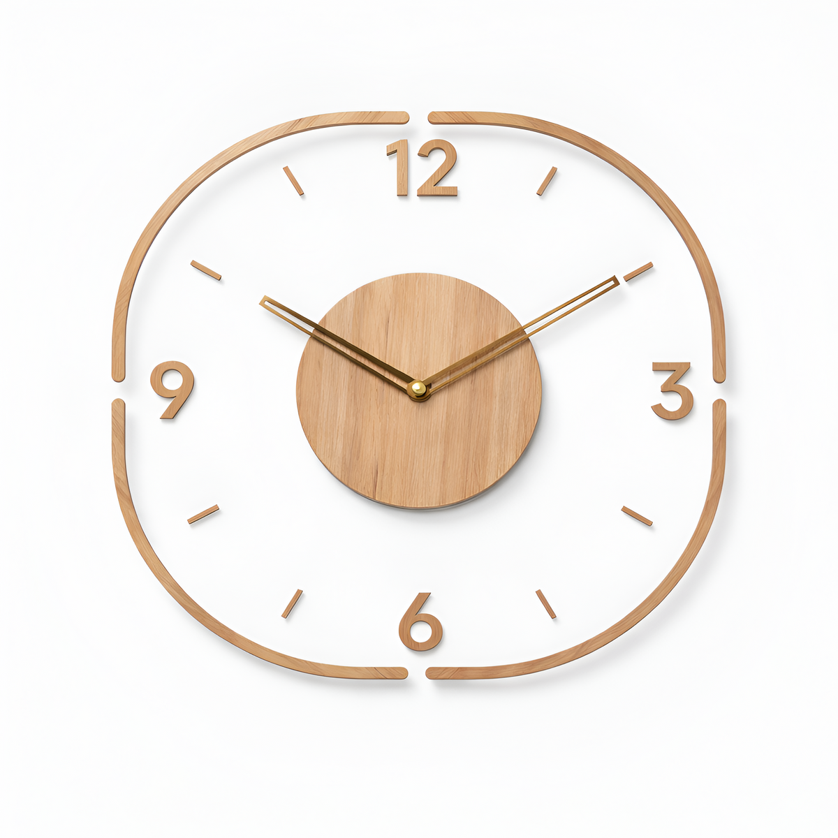 Calixto - Reloj de pared escandinavo de madera