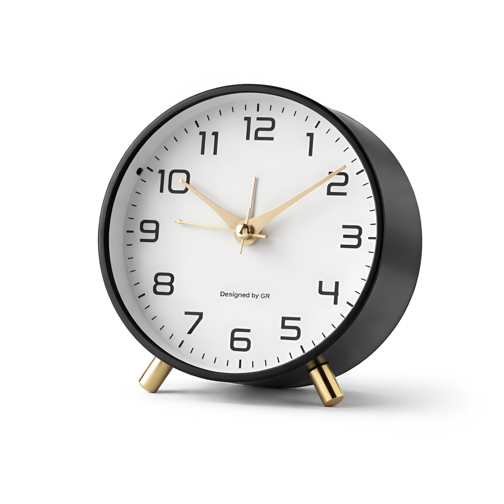 Gaëtan - Reloj Despertador Nórdico Minimalista de Mesa