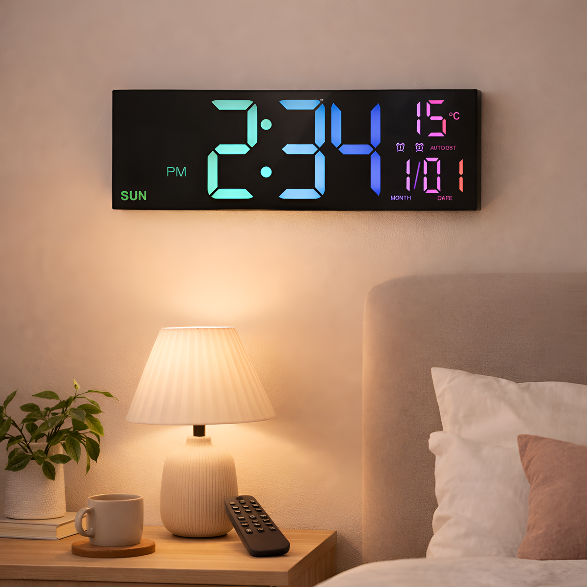 Joram - Reloj de pared digital pantalla grande