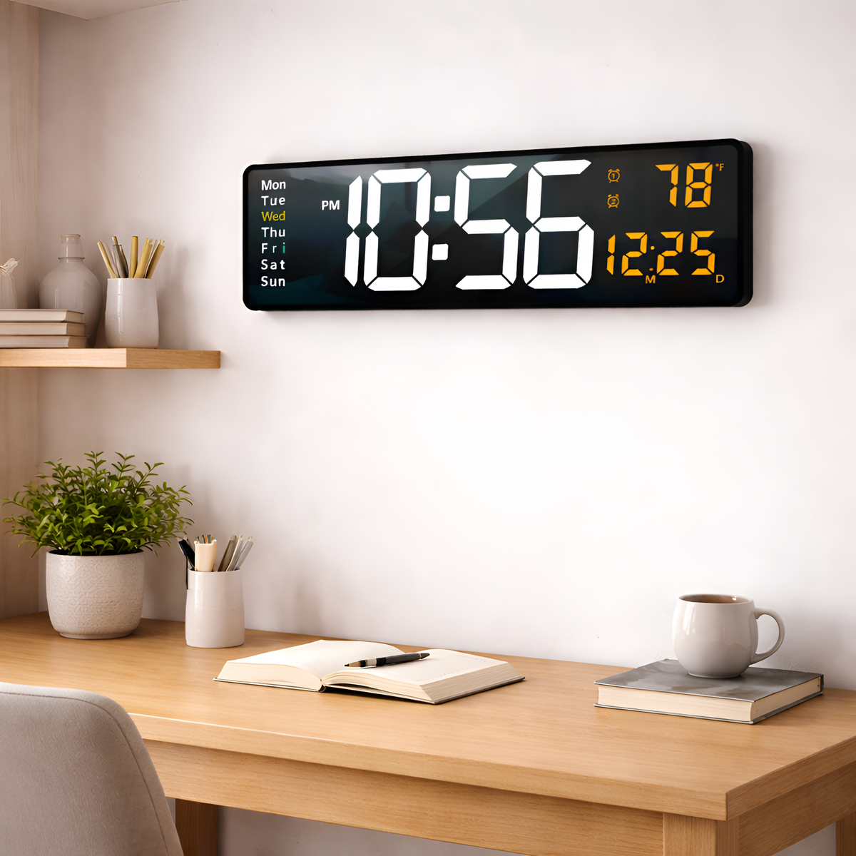 Joram - Reloj de pared digital pantalla grande