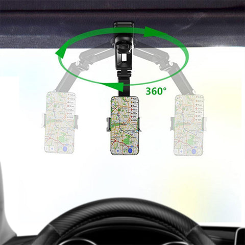 Soporte para teléfono de coche rotatable y retráctil