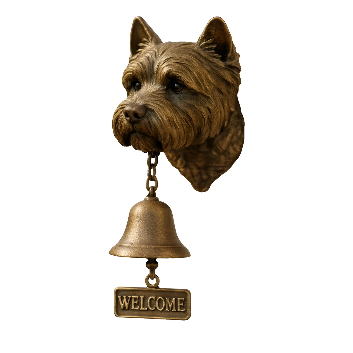 Solene - Campana de Puerta para Perro con Letrero de Bienvenida