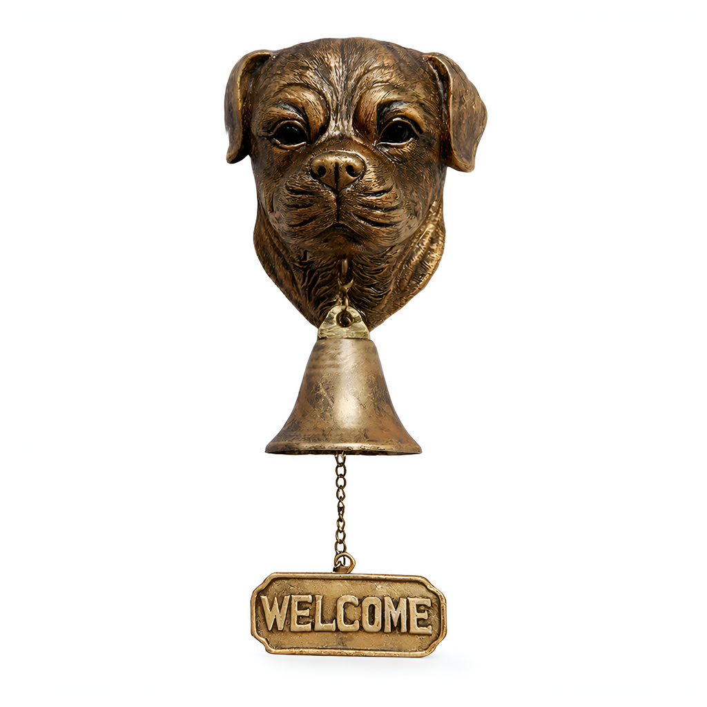 Solene - Campana de Puerta para Perro con Letrero de Bienvenida