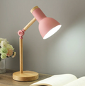 Lámpara de Mesa de Madera Articulada  Luz de Lectura Ajustable Moderna