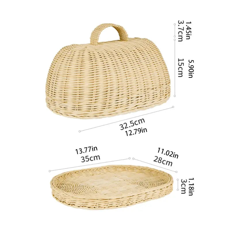 Campana de Pan de Ratán Tejido Artesanal