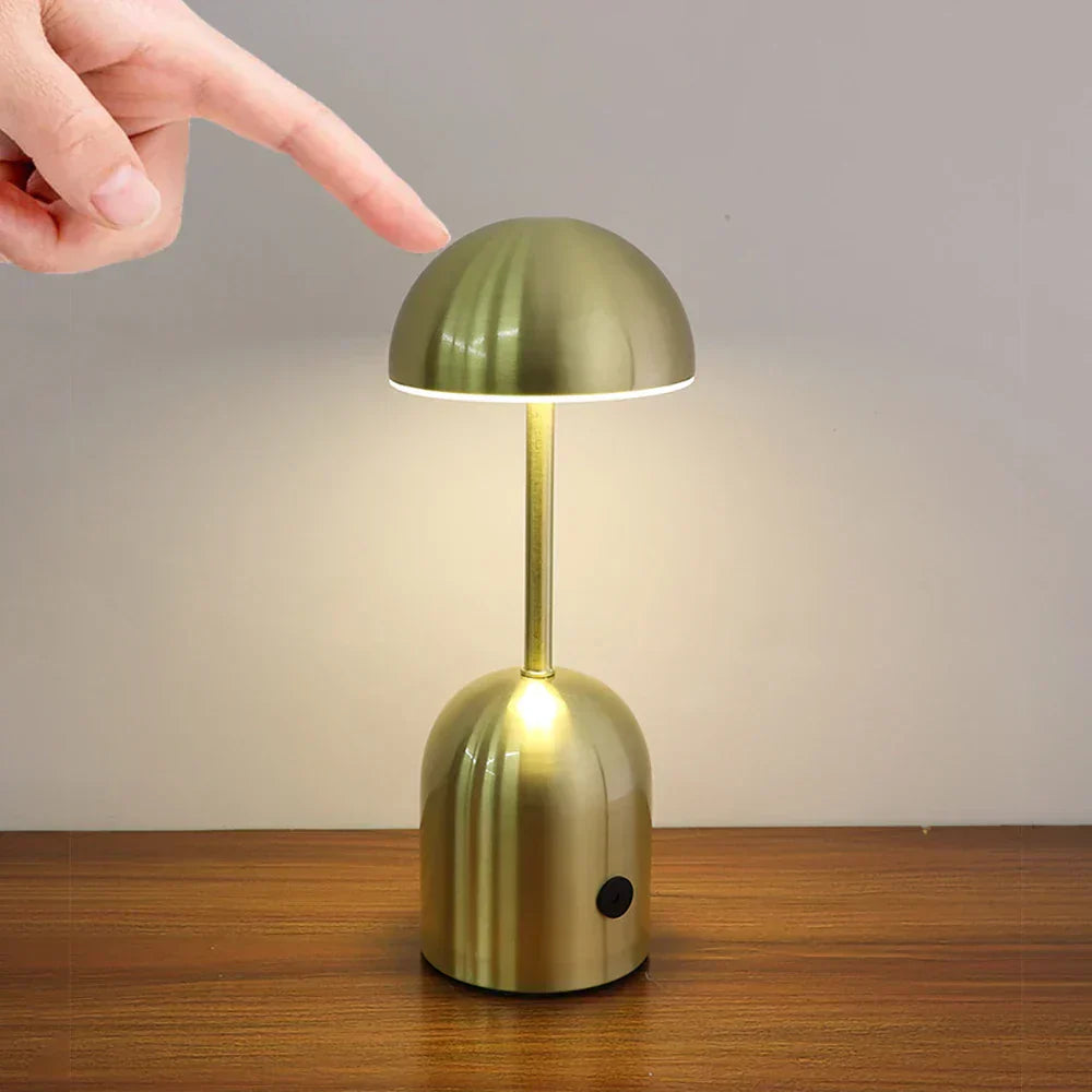 Lámpara de Mesa Curvada Elegante Sin Cable y Regulable