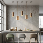 Lámpara Colgante de Cono de Madera Minimalista