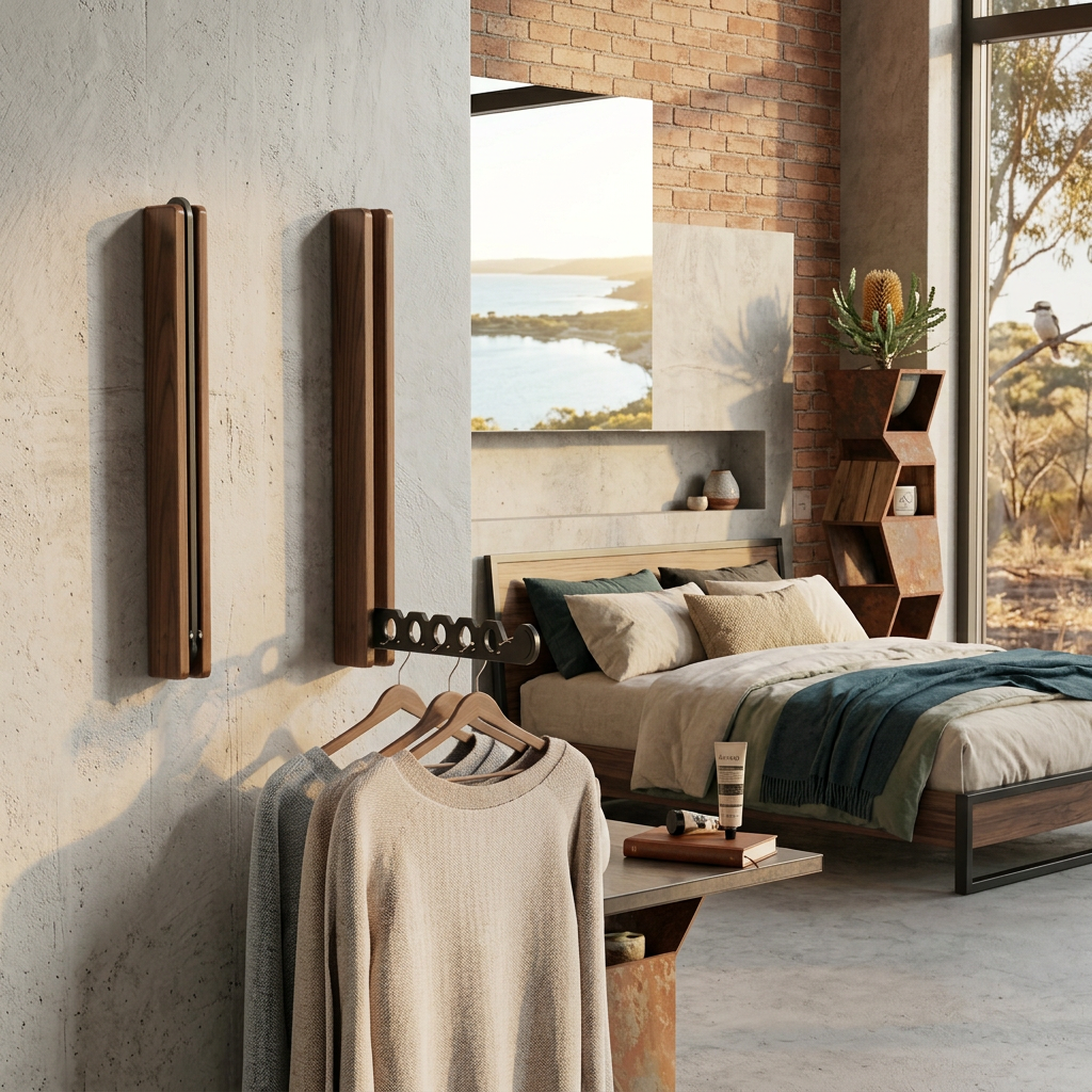 Modern Timber Collapsible Hanger Rail