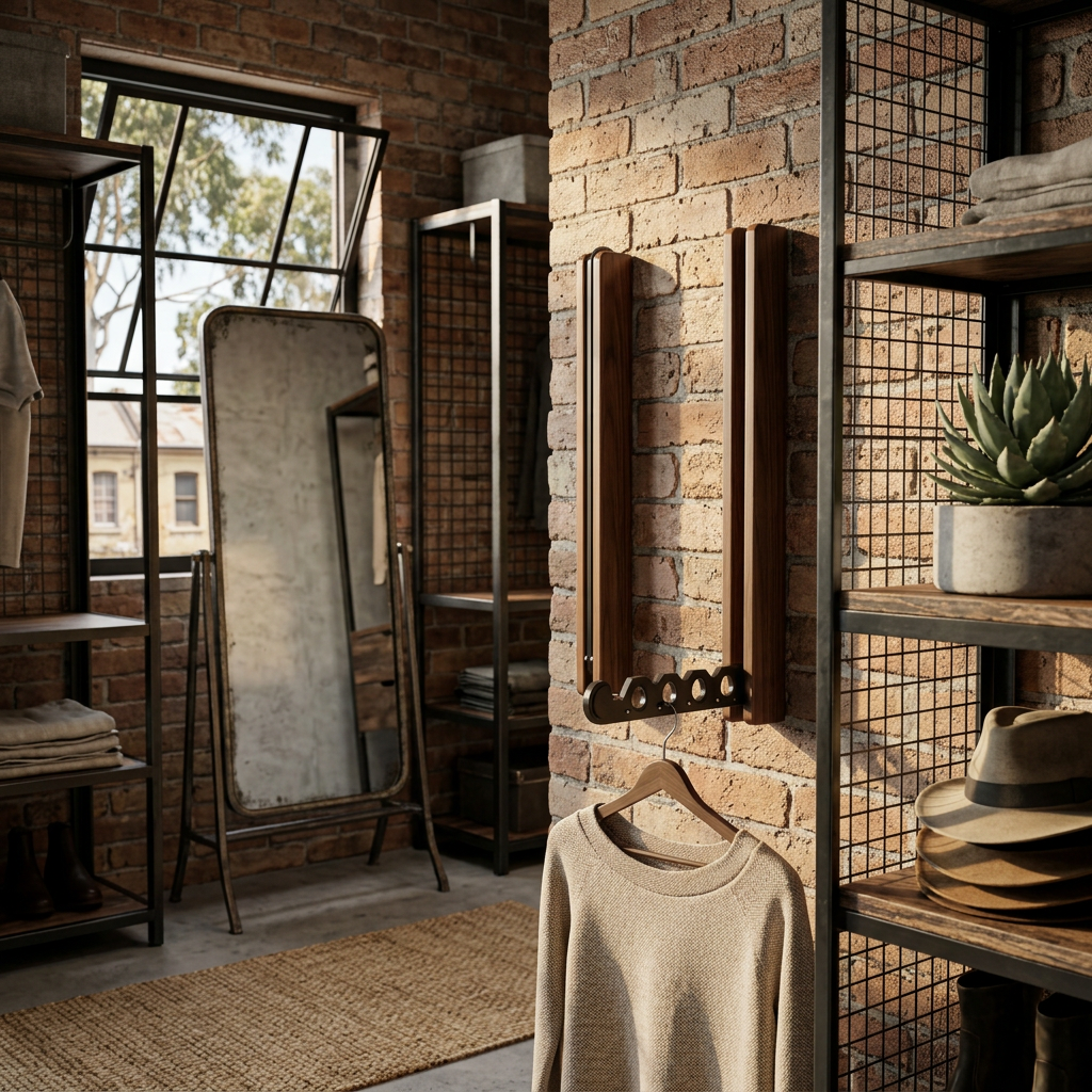 Modern Timber Collapsible Hanger Rail