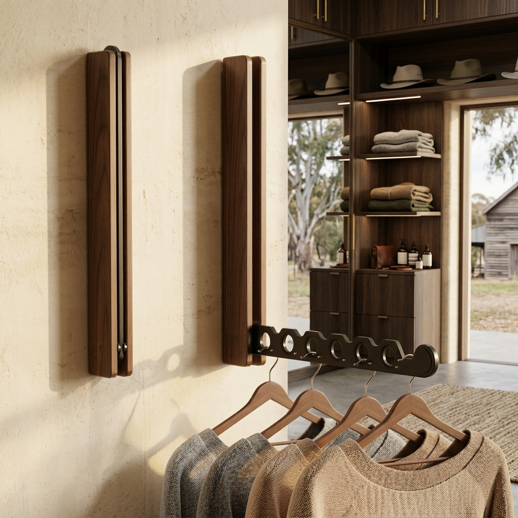 Modern Timber Collapsible Hanger Rail