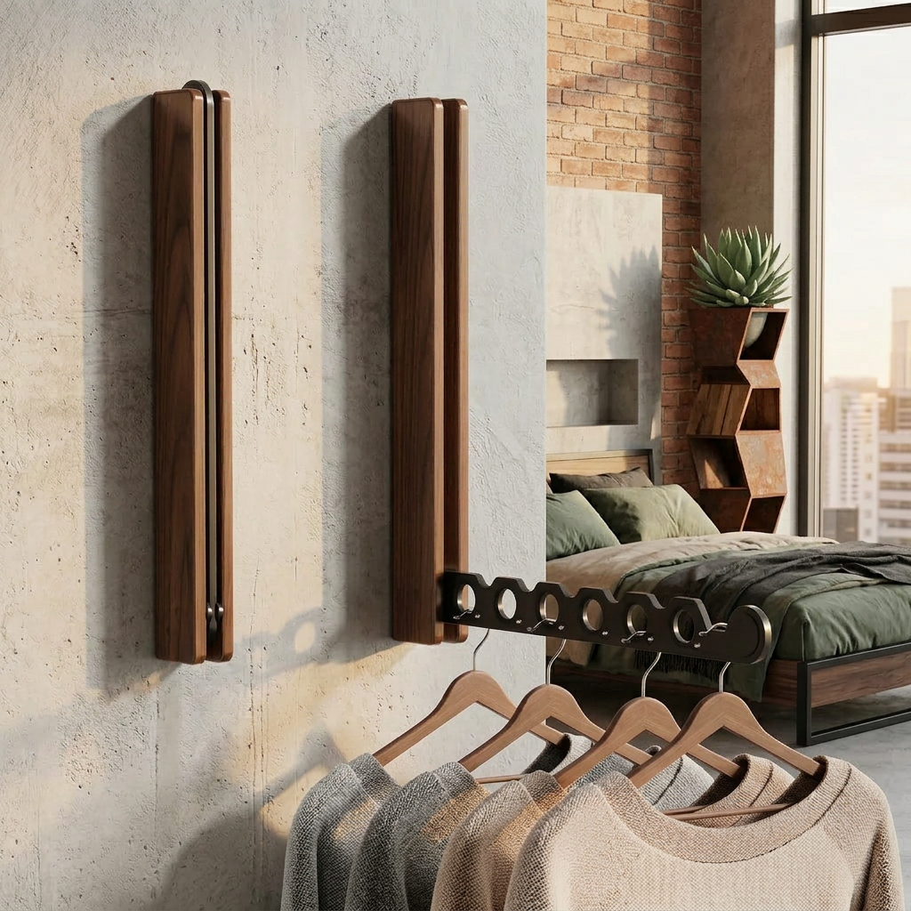 Modern Timber Collapsible Hanger Rail