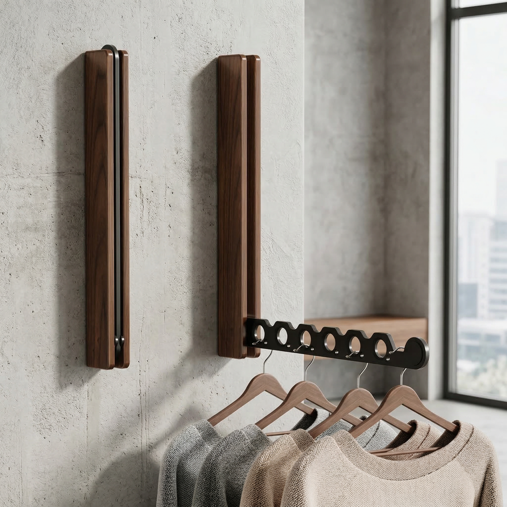 Modern Timber Collapsible Hanger Rail