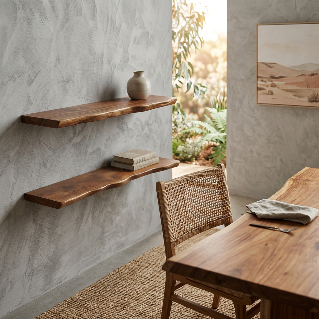 Estante Característico de Madera Dura Australiana Rústica