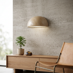 Aplique de pared de piedra semicircular