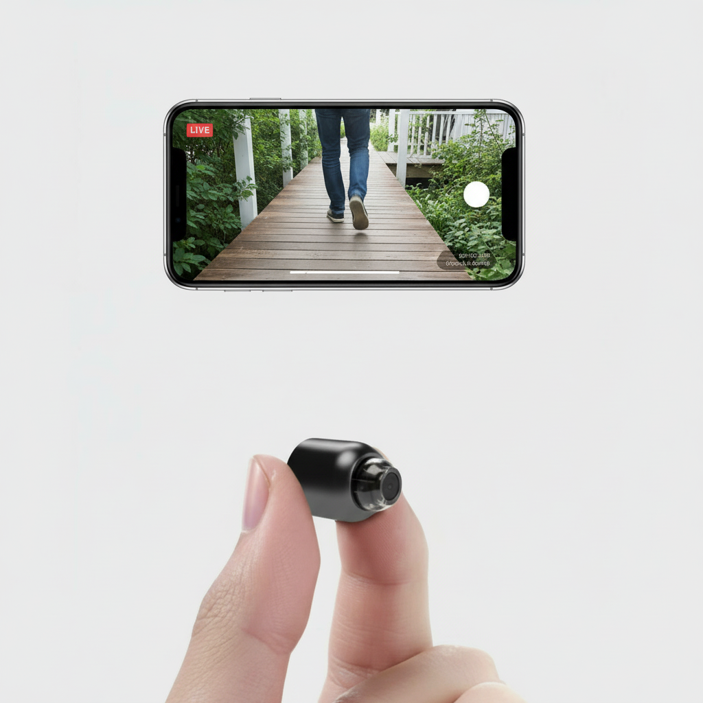Cámara de vigilancia Wi-Fi ultracompacta con visión nocturna