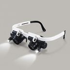 Lentes de aumento con lámparas LED para ojos dobles