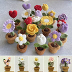 Flores tejidas a mano