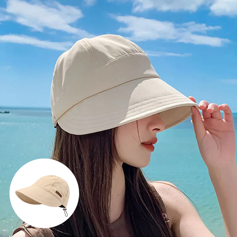 Sombrero de protección UV sin maquillaje