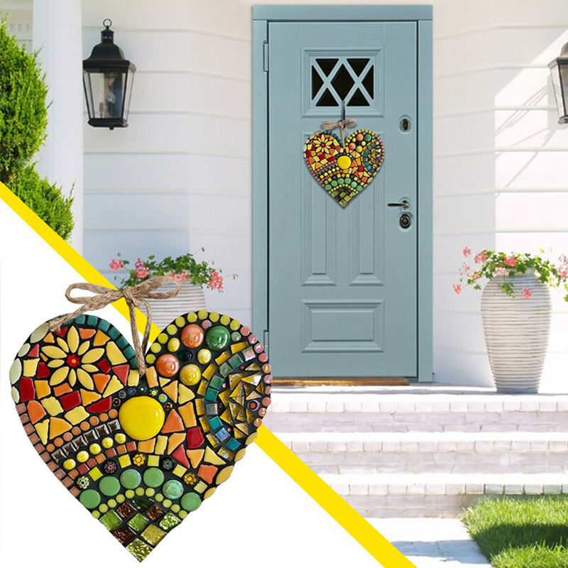 Gran Decoración de Corazón de Mosaico para Jardín